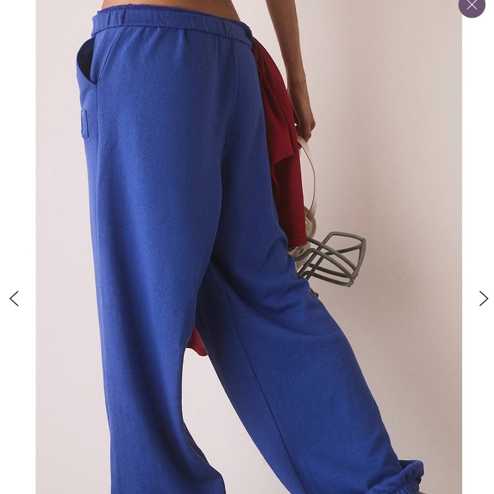 NEW ! rare color FP movement warm down cobalt sweatpants